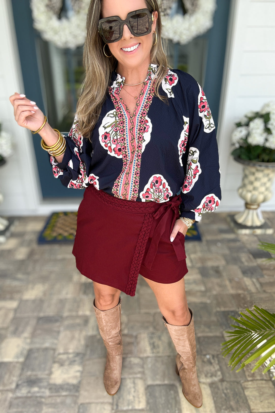 Course Ready Skort- Wine