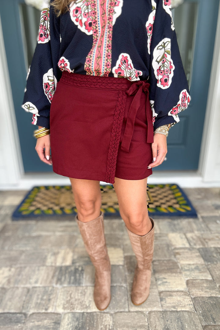 Course Ready Skort- Wine