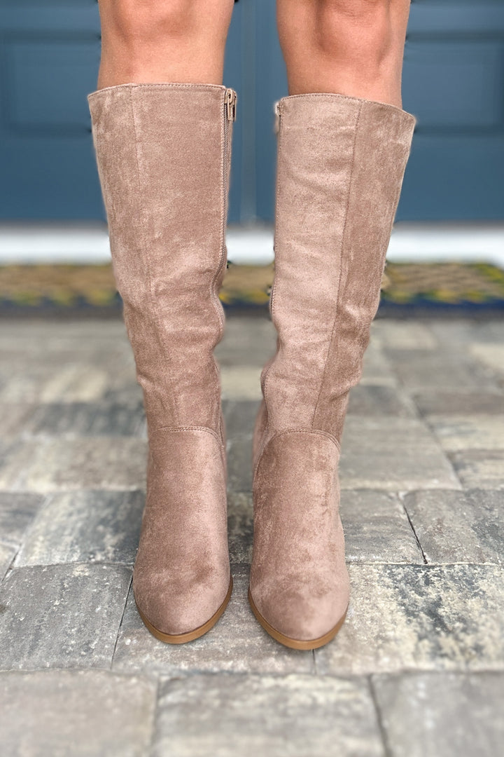 Chic Staple Knee-High Boots – Taupe