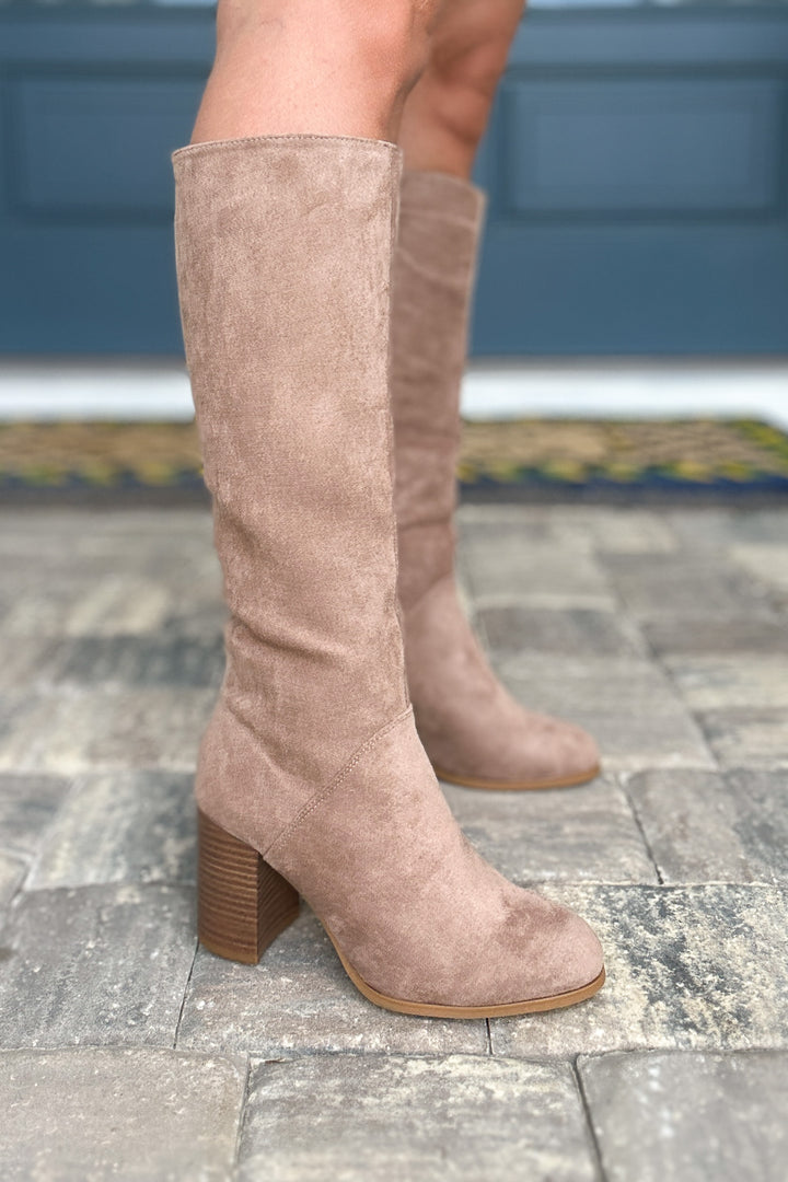 Chic Staple Knee-High Boots – Taupe
