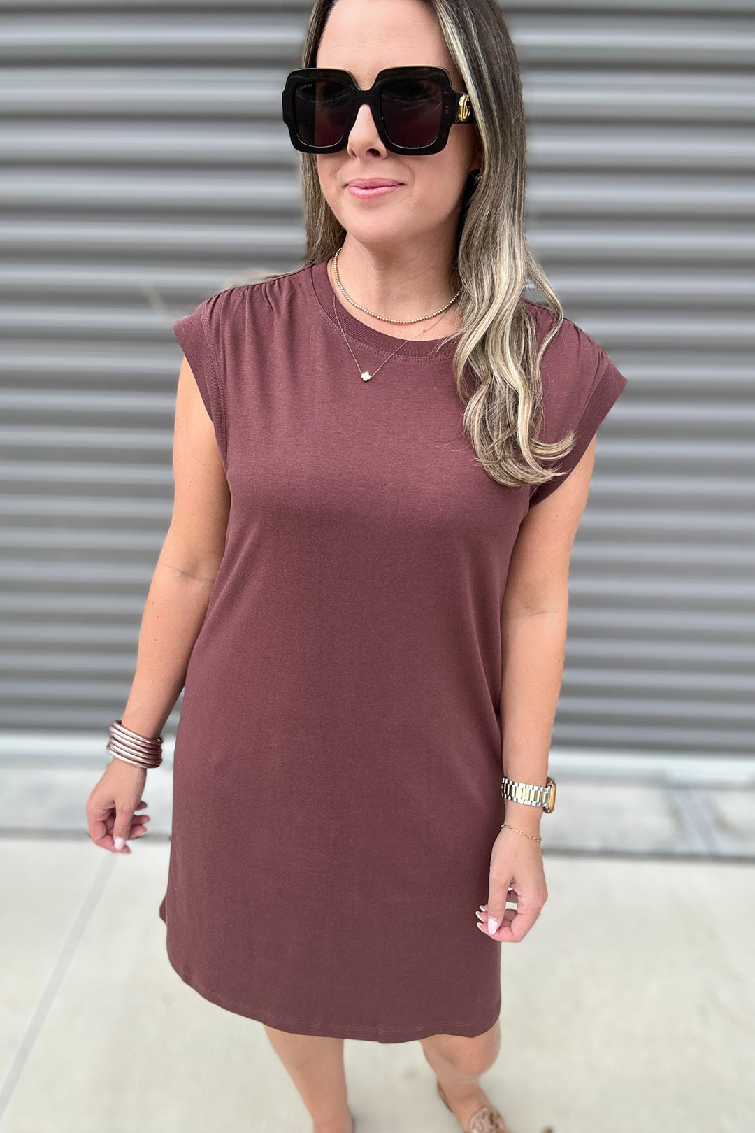 Z Supply: Routine Shift Mini Dress - Sandalwood