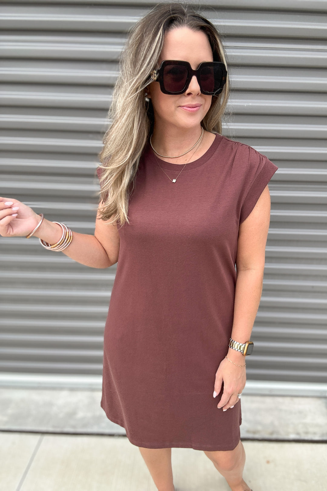 Z Supply: Routine Shift Mini Dress - Sandalwood