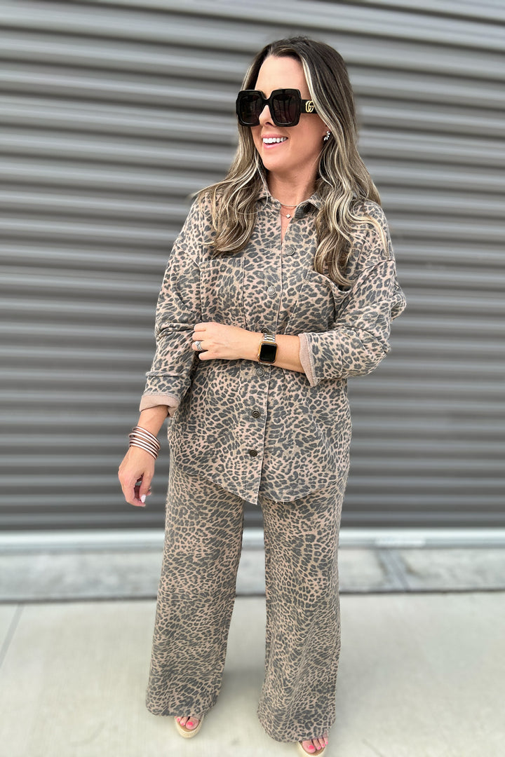 Z Supply: All Day Leopard Jacket Desert Tan