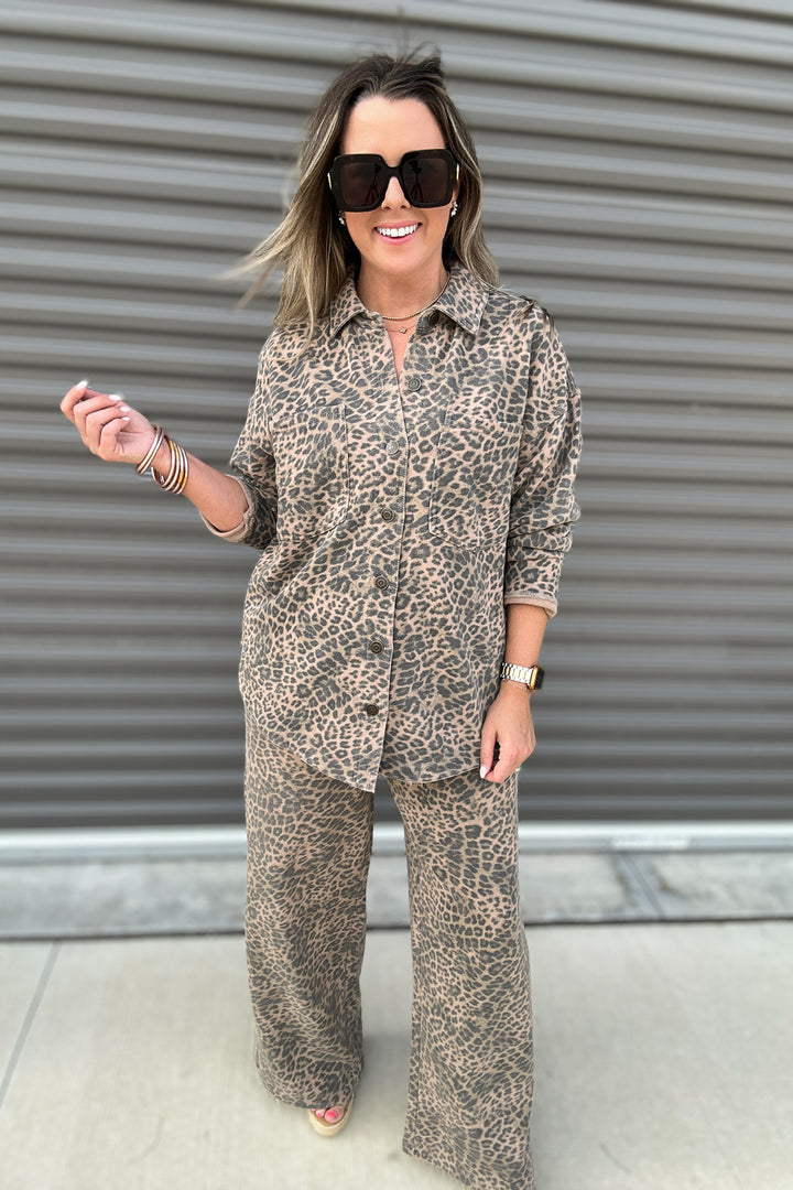 Z Supply: All Day Leopard Jacket Desert Tan