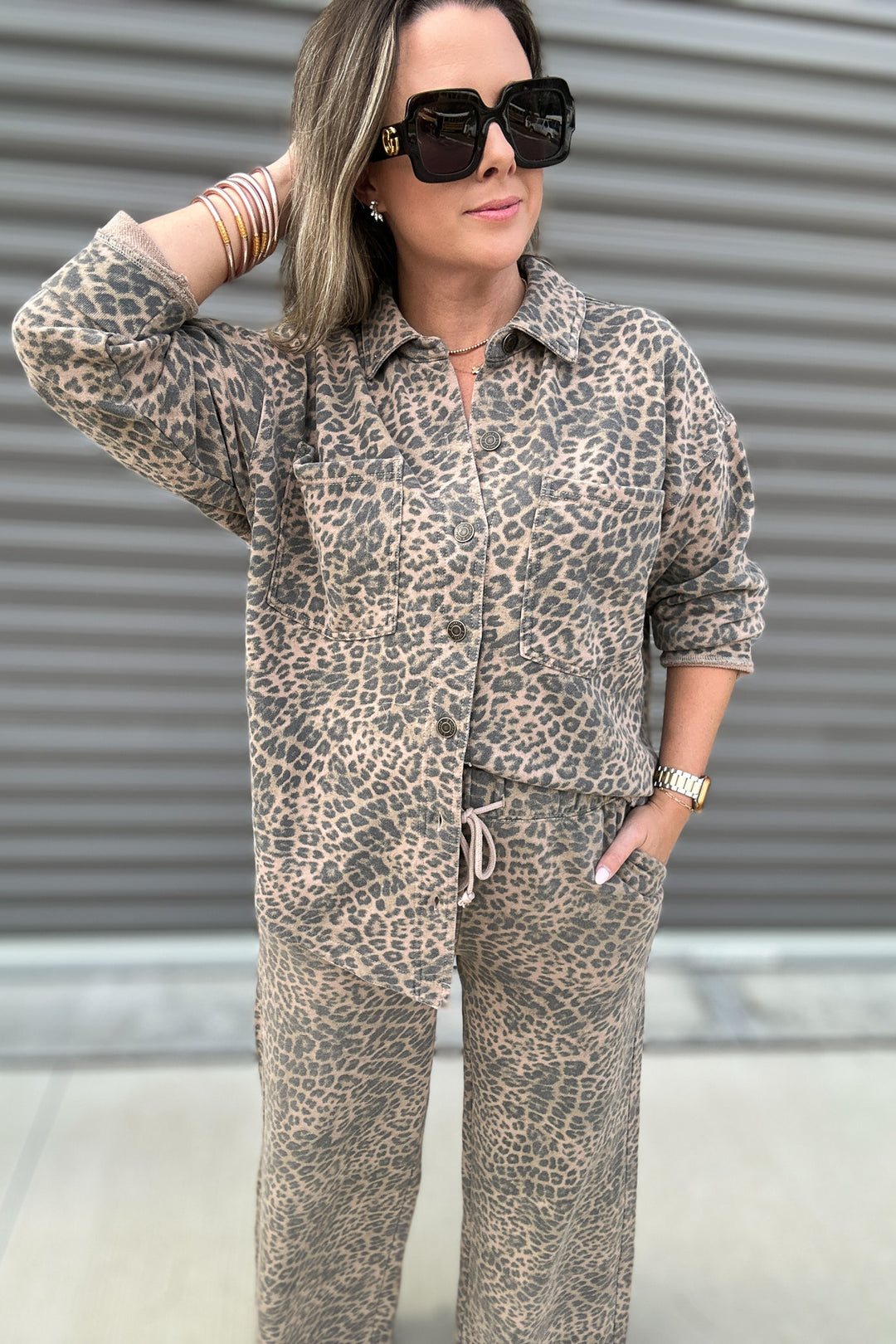 Z Supply: All Day Leopard Jacket Desert Tan
