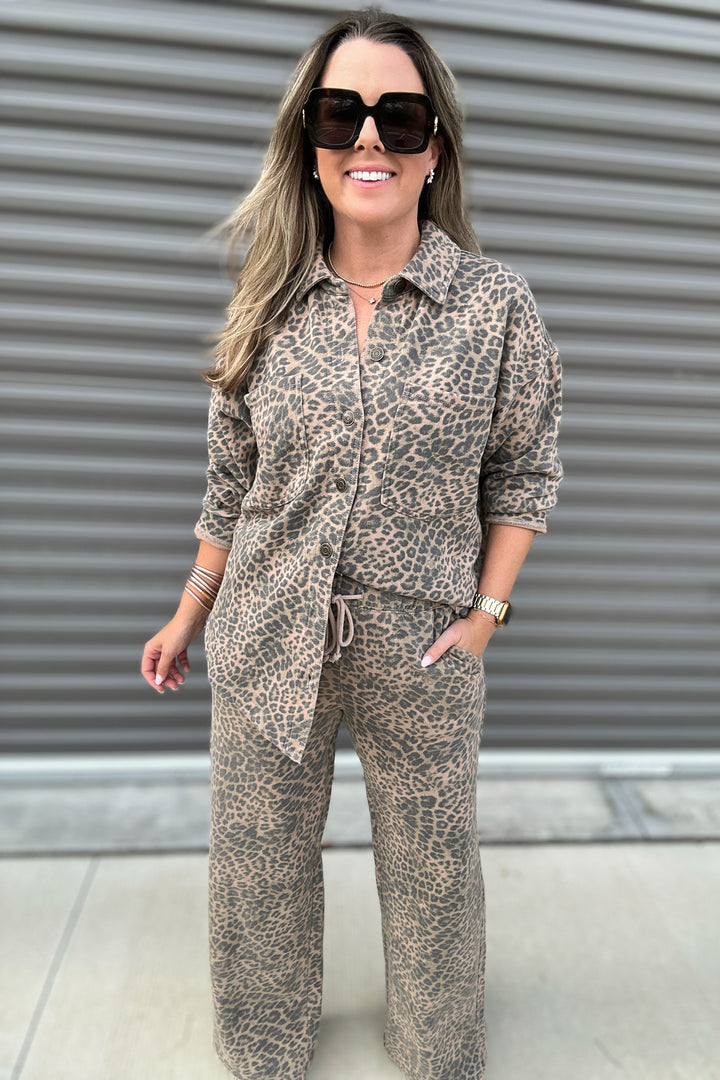 Z Supply: All Day Leopard Jacket Desert Tan