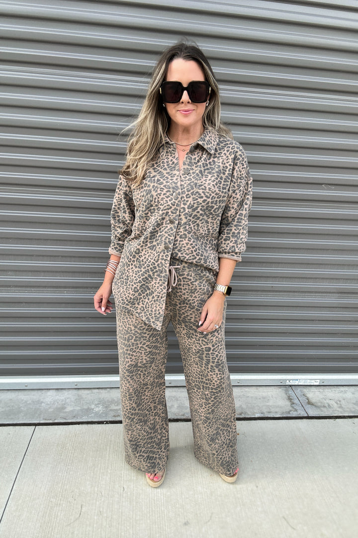 Z Supply: All Day Leopard Jacket Desert Tan