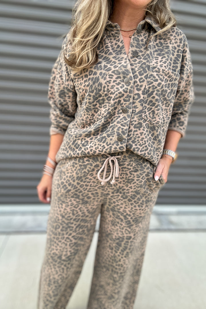 Z Supply: All Day Leopard Jacket Desert Tan