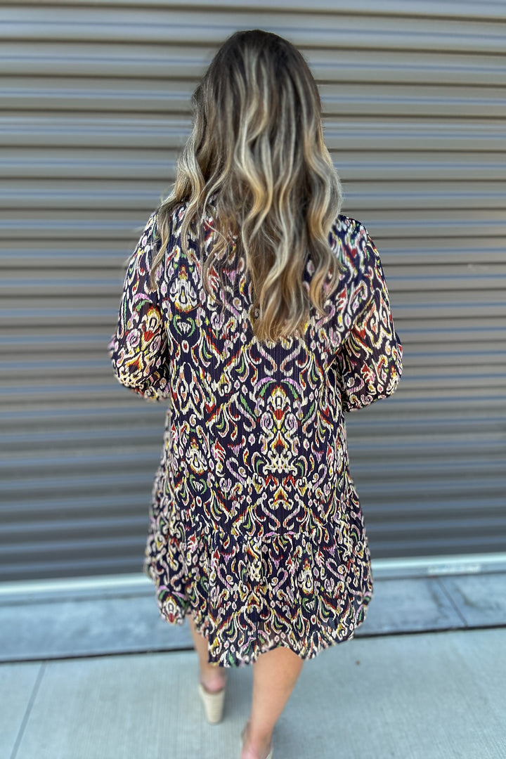 Midnight Muse Print Dress
