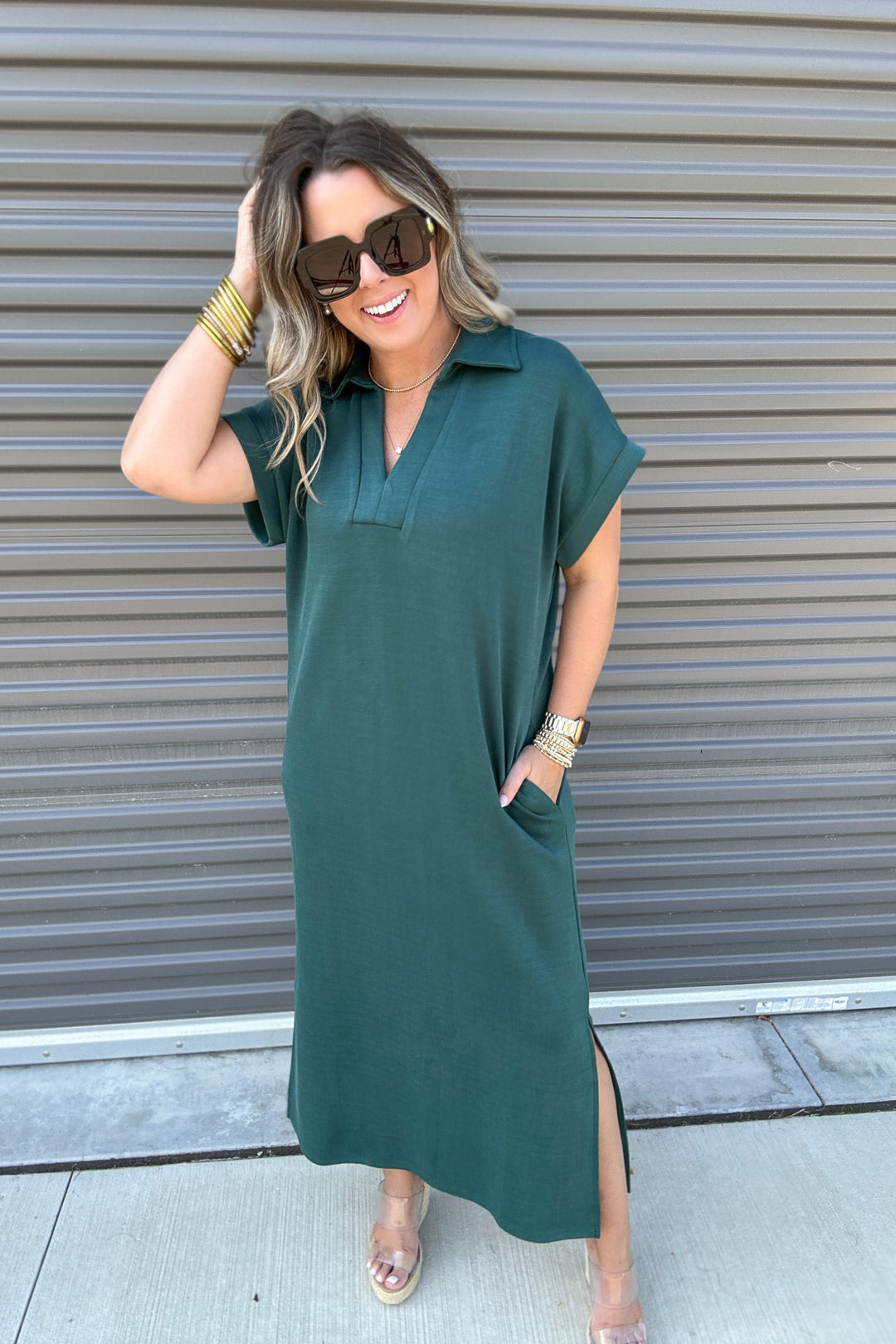 Soft and Smooth Maxi Dress - Emerald