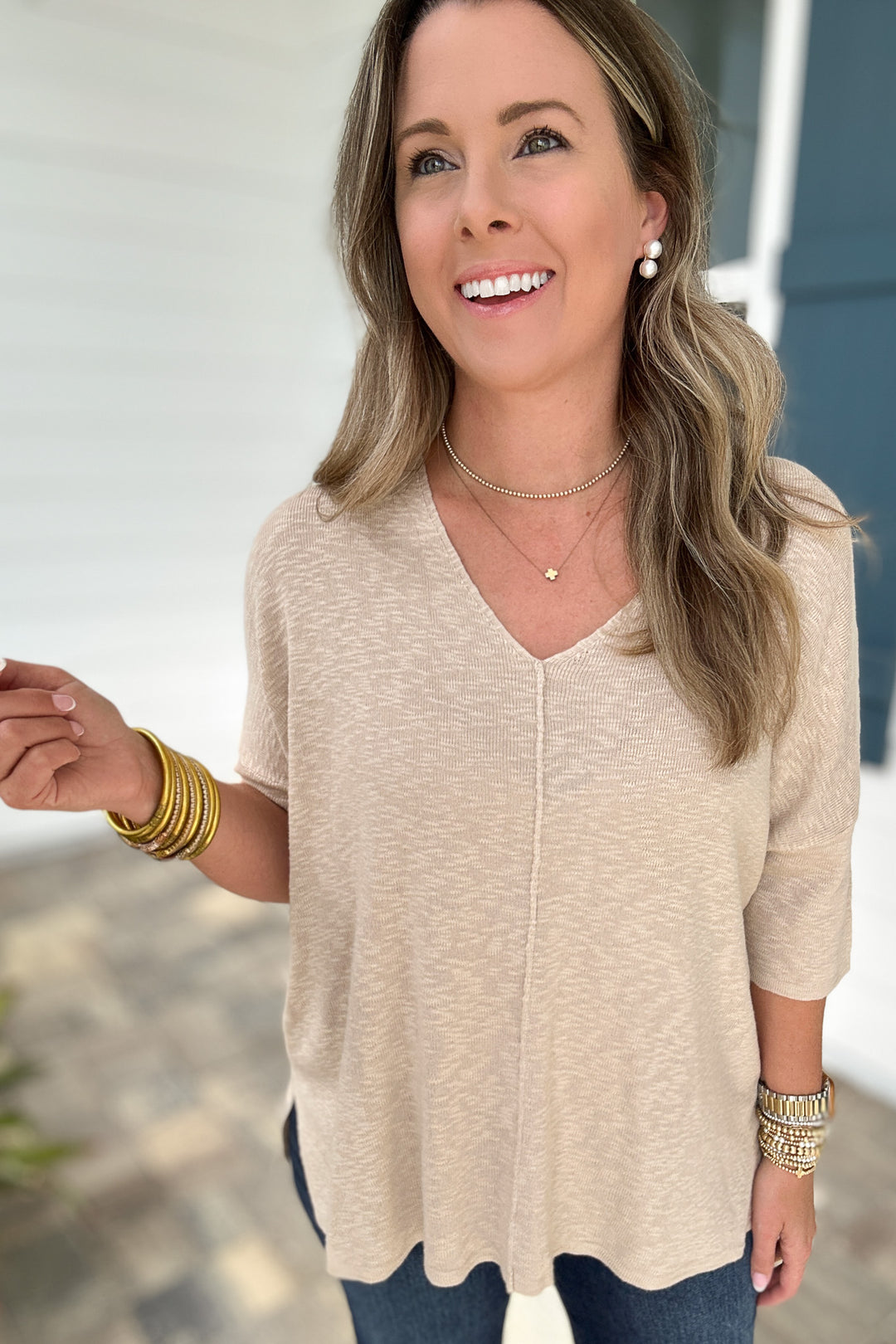 Barely There Knit Top - Beige