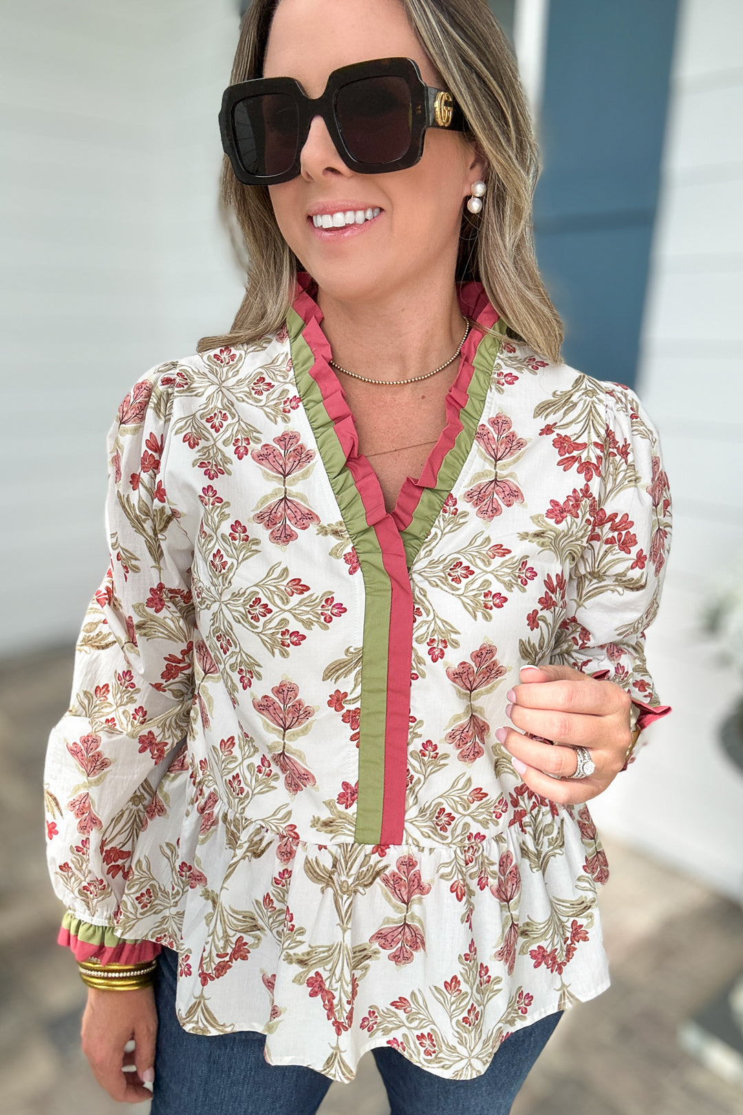 What You Need Ruffle Blouse - Marsala