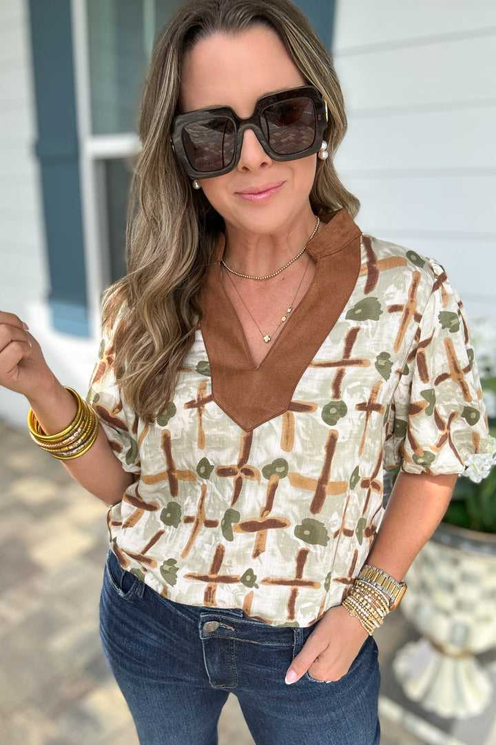 THML: Saddle & Sage Top