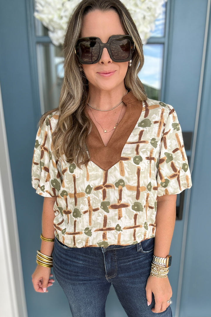 THML: Saddle & Sage Top