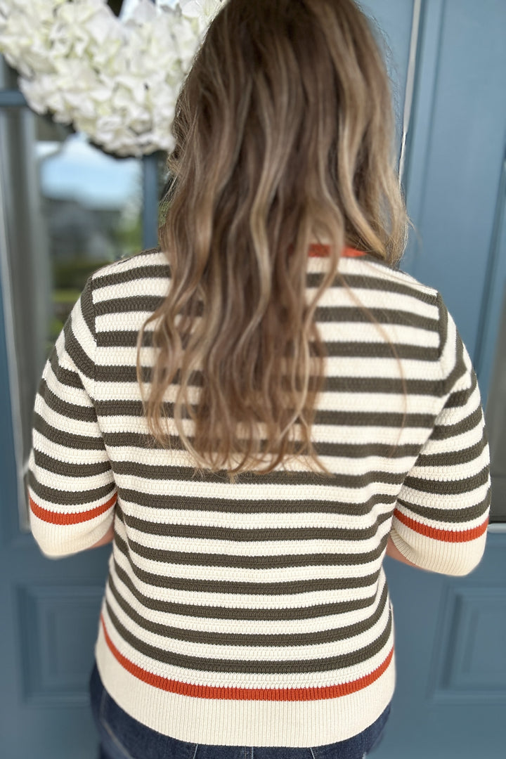 THML: On The Line Stripe Sweater - Green