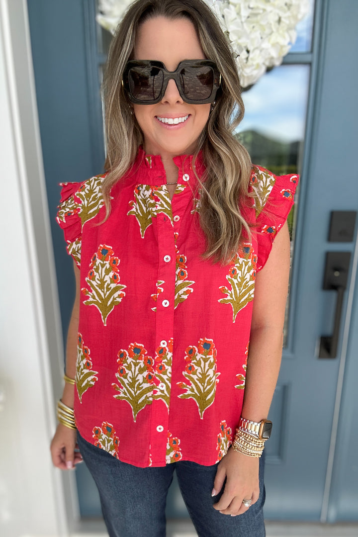 THML: Poppy Lane Ruffle Blouse
