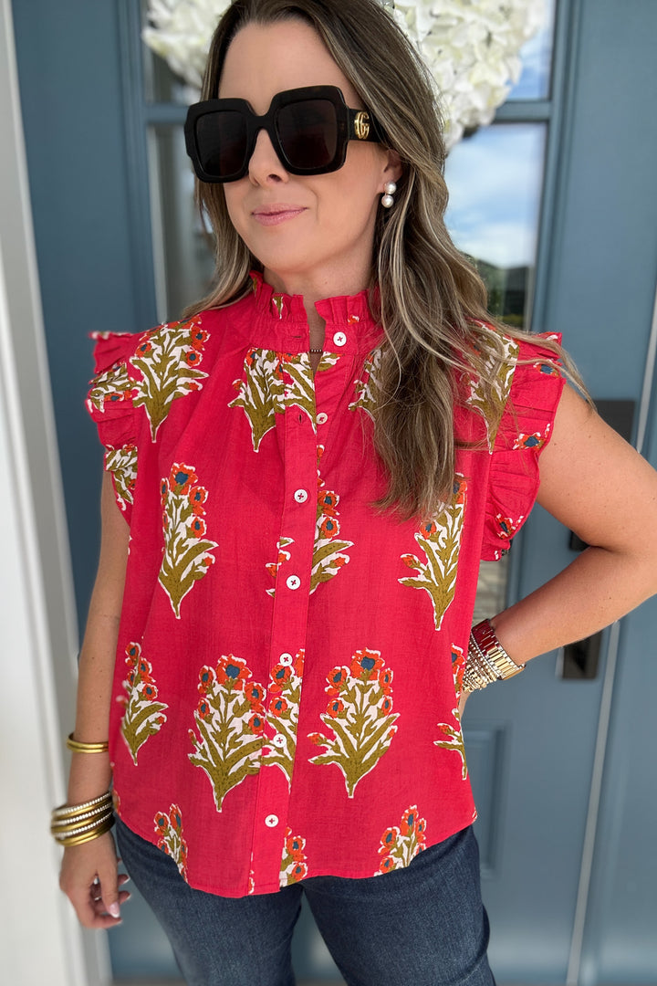 THML: Poppy Lane Ruffle Blouse
