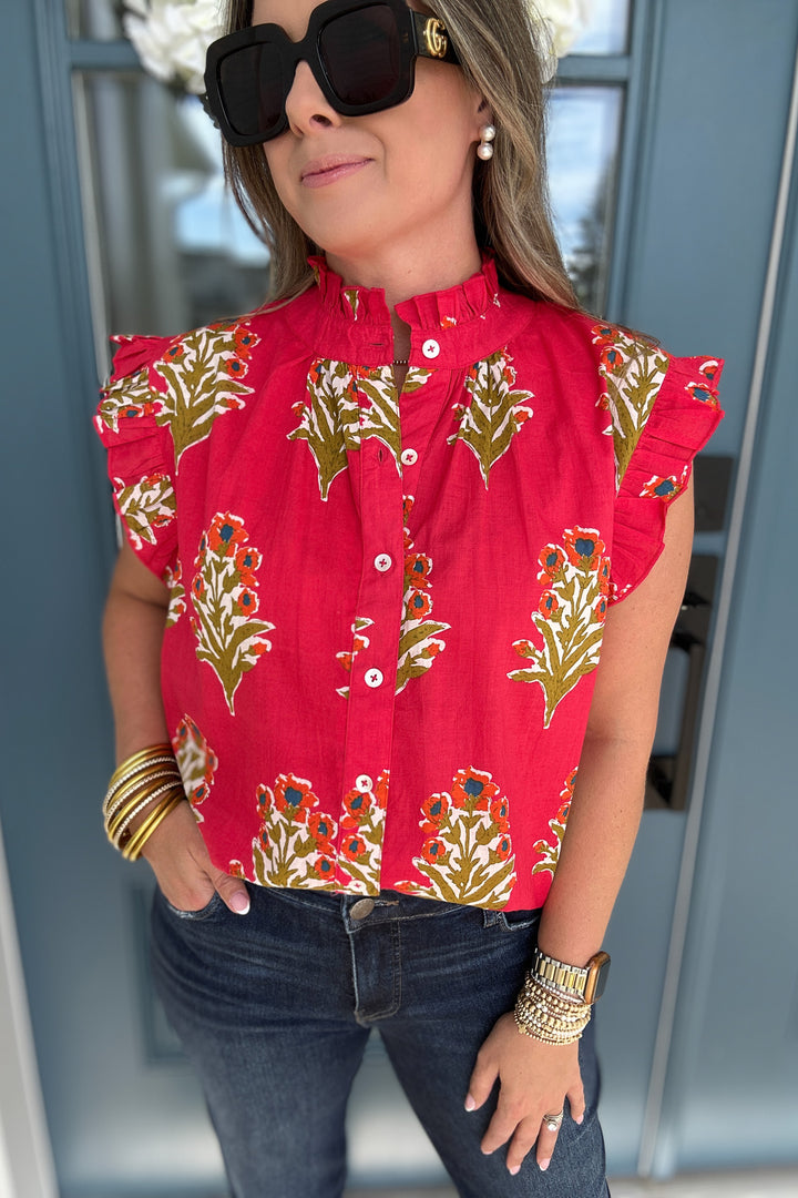 THML: Poppy Lane Ruffle Blouse