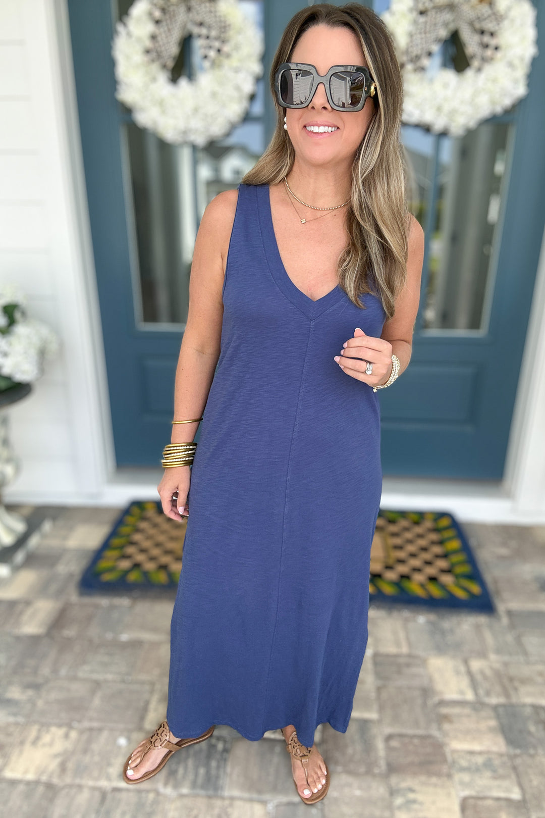 Z Supply: Palisades Midi Dress -  Yacht Blue