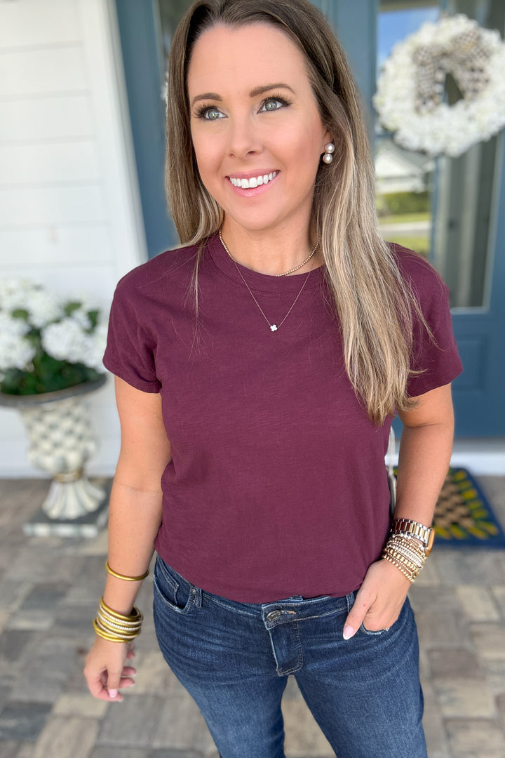 Z Supply: Modern Slub Tee - Berry Wine