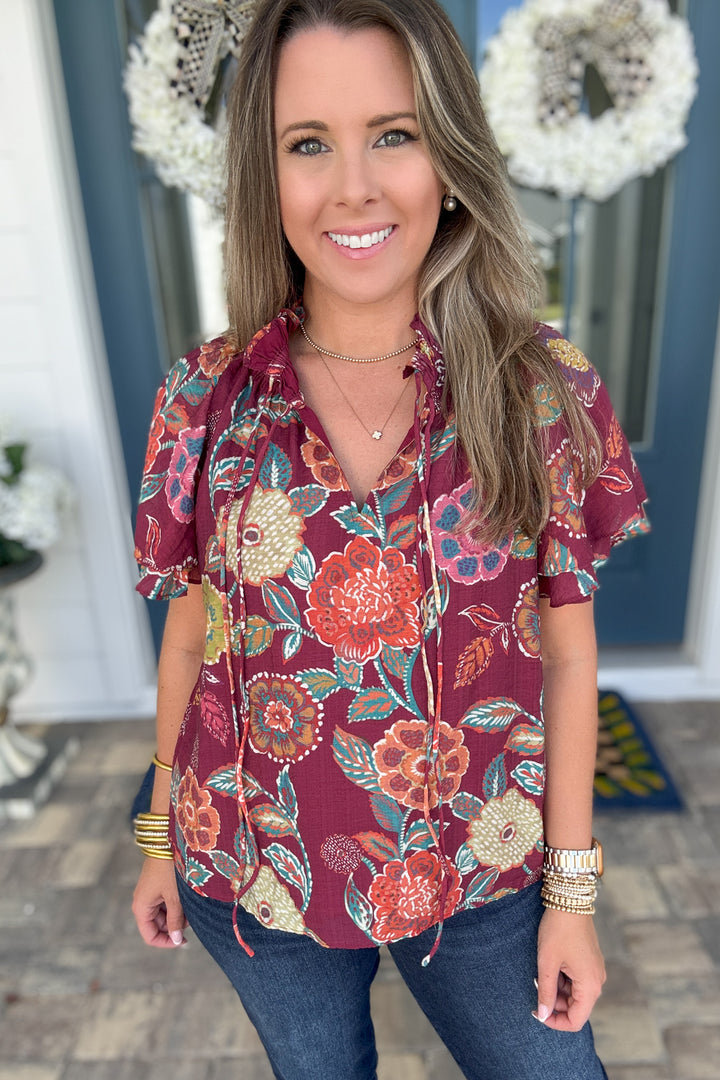THML: Dance All Day Floral Blouse