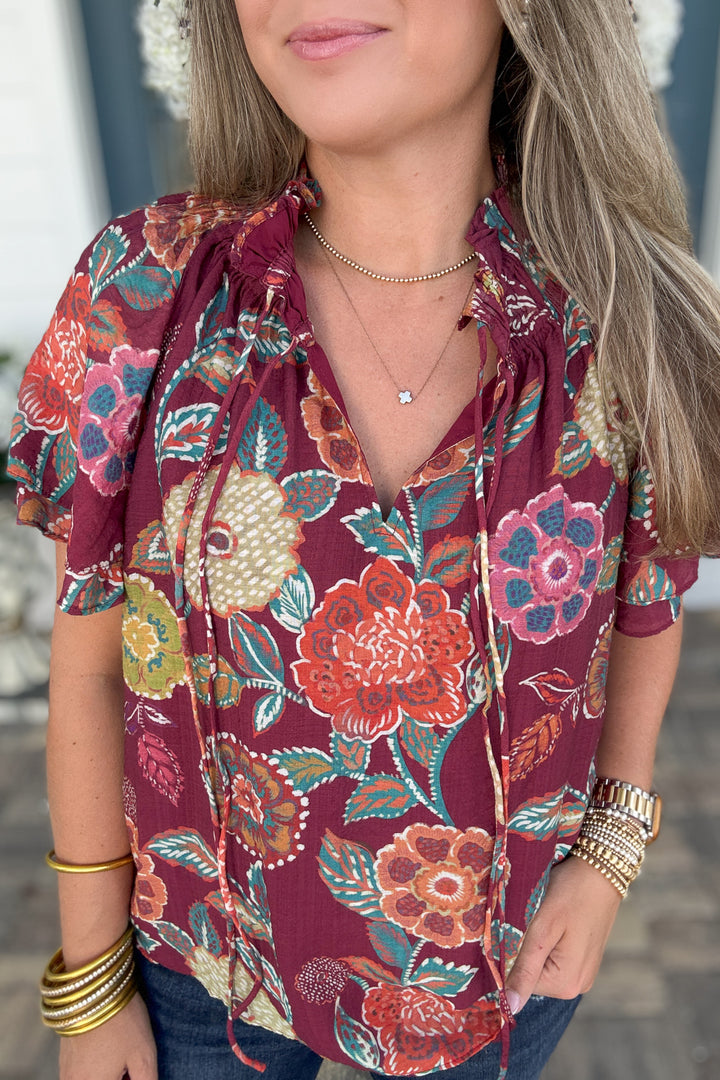 THML: Dance All Day Floral Blouse