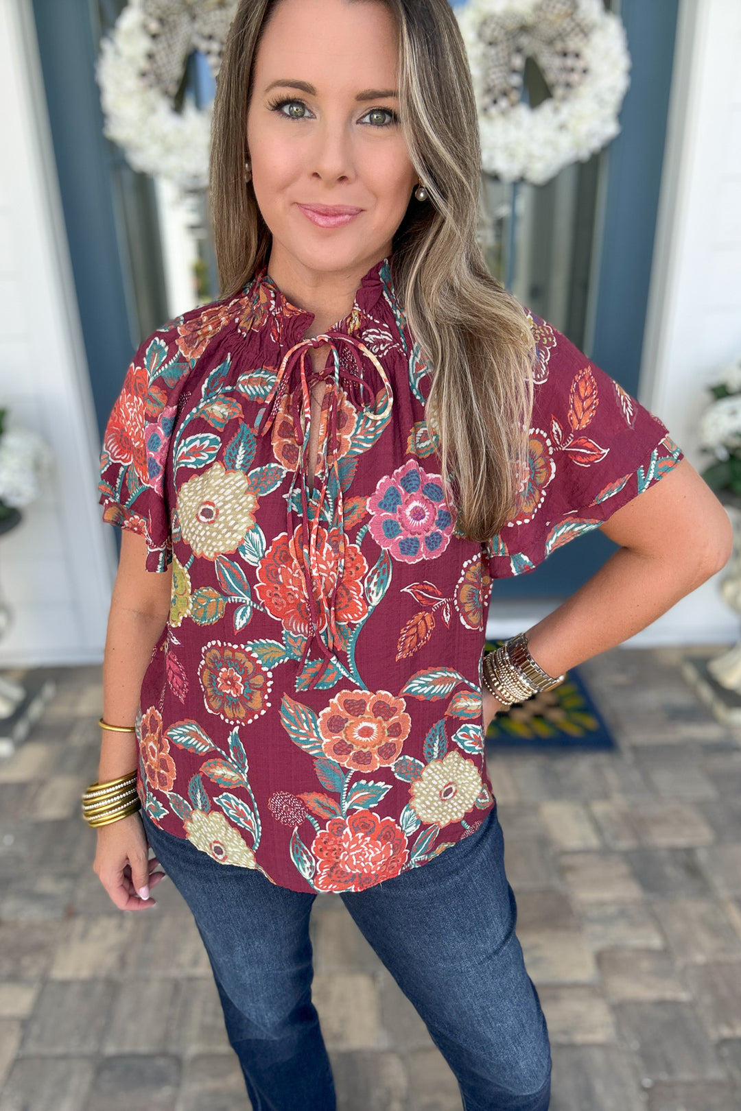THML: Dance All Day Floral Blouse