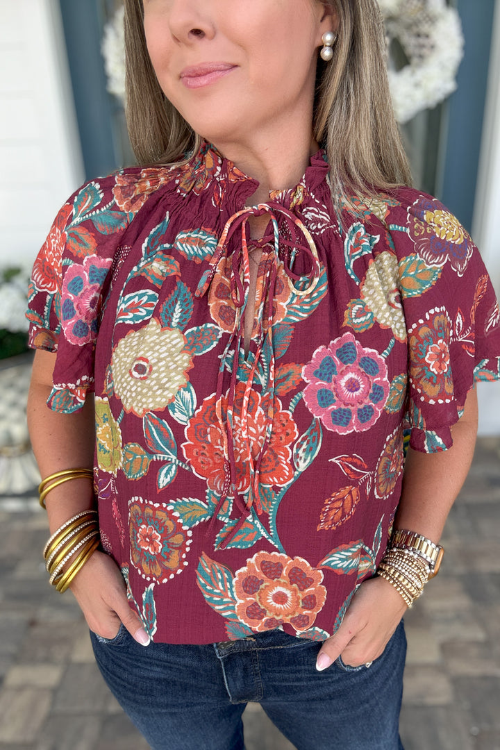 THML: Dance All Day Floral Blouse