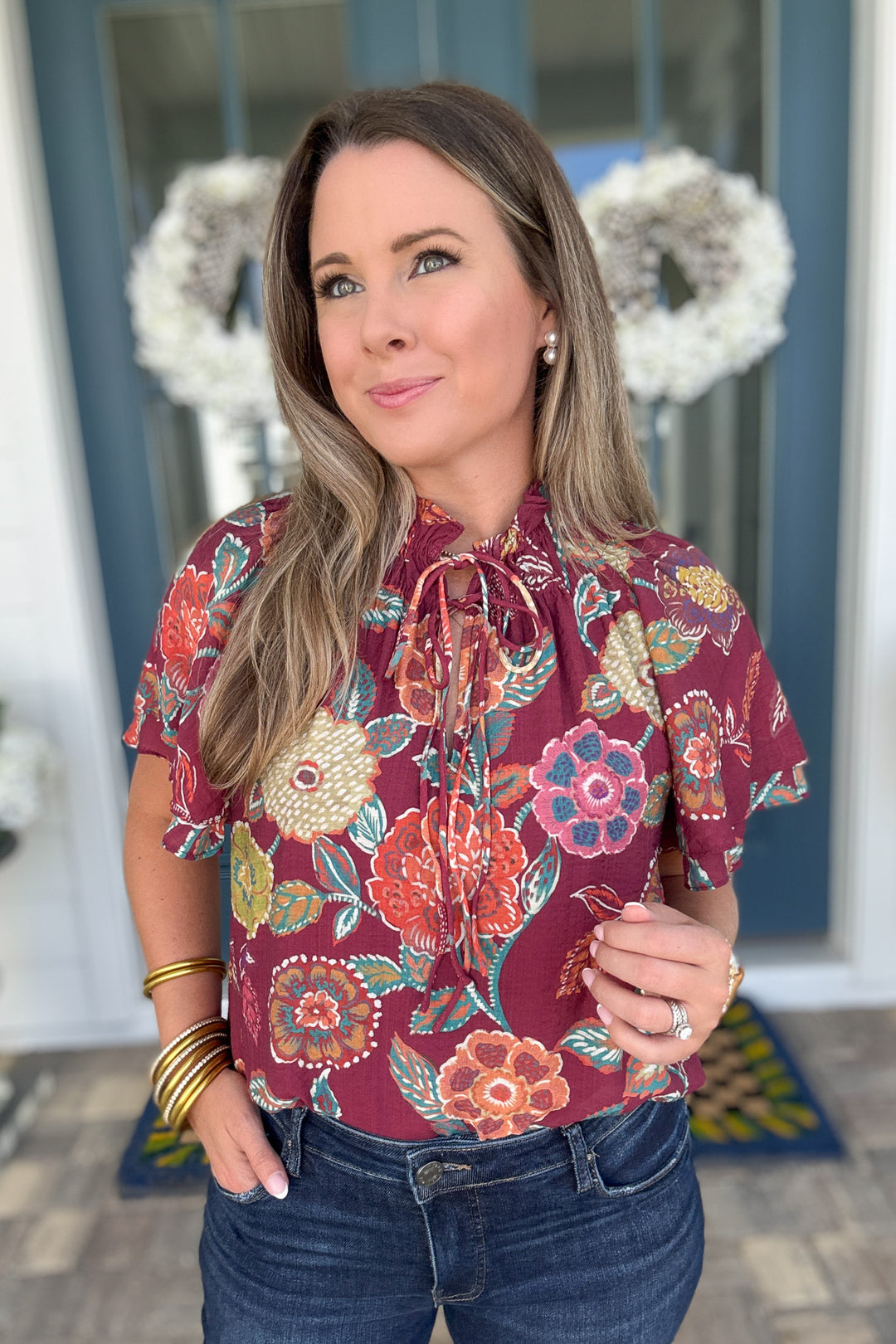 THML: Dance All Day Floral Blouse