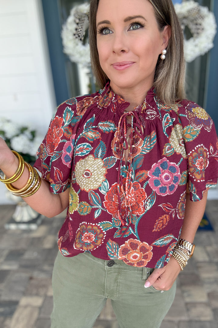 THML: Dance All Day Floral Blouse