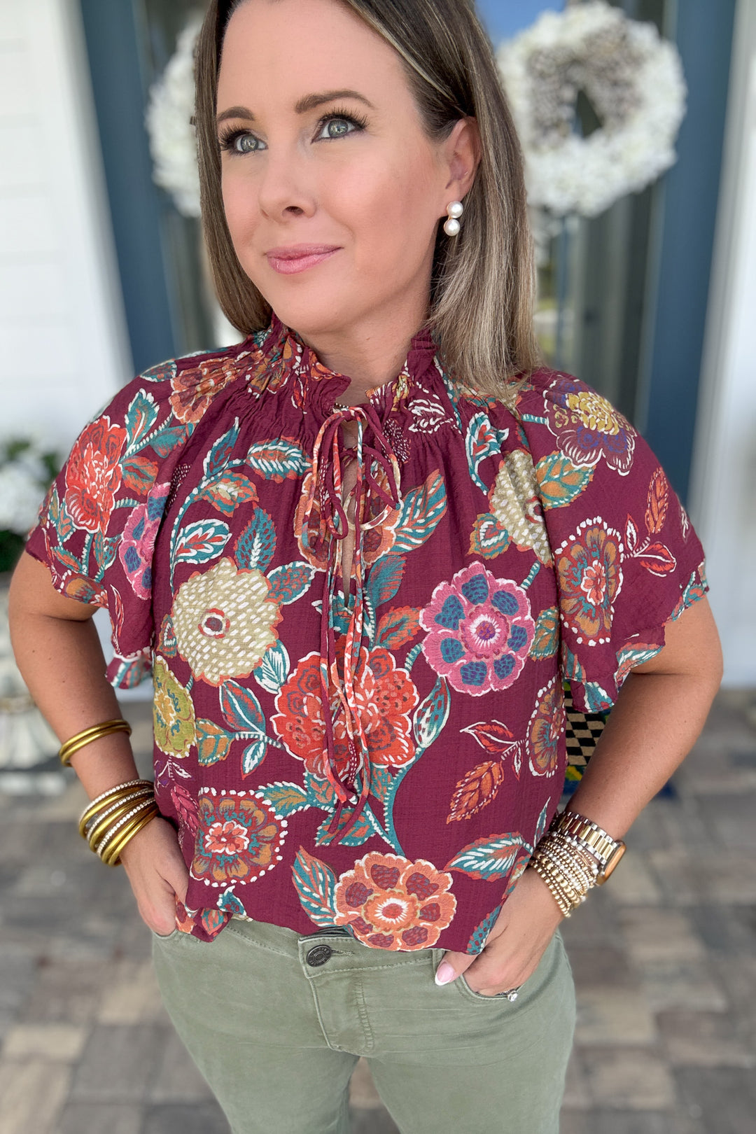 THML: Dance All Day Floral Blouse