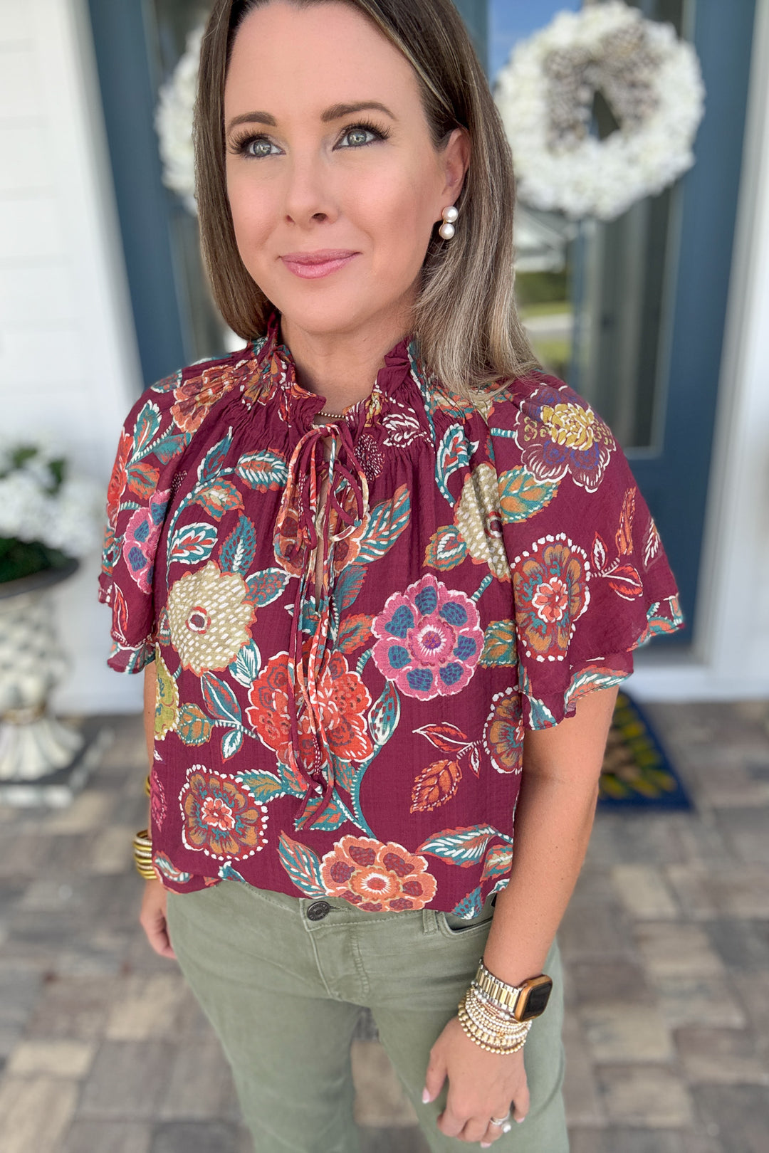THML: Dance All Day Floral Blouse