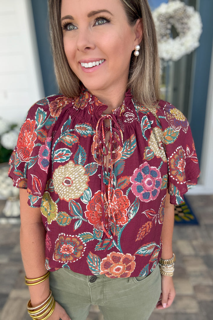 THML: Dance All Day Floral Blouse