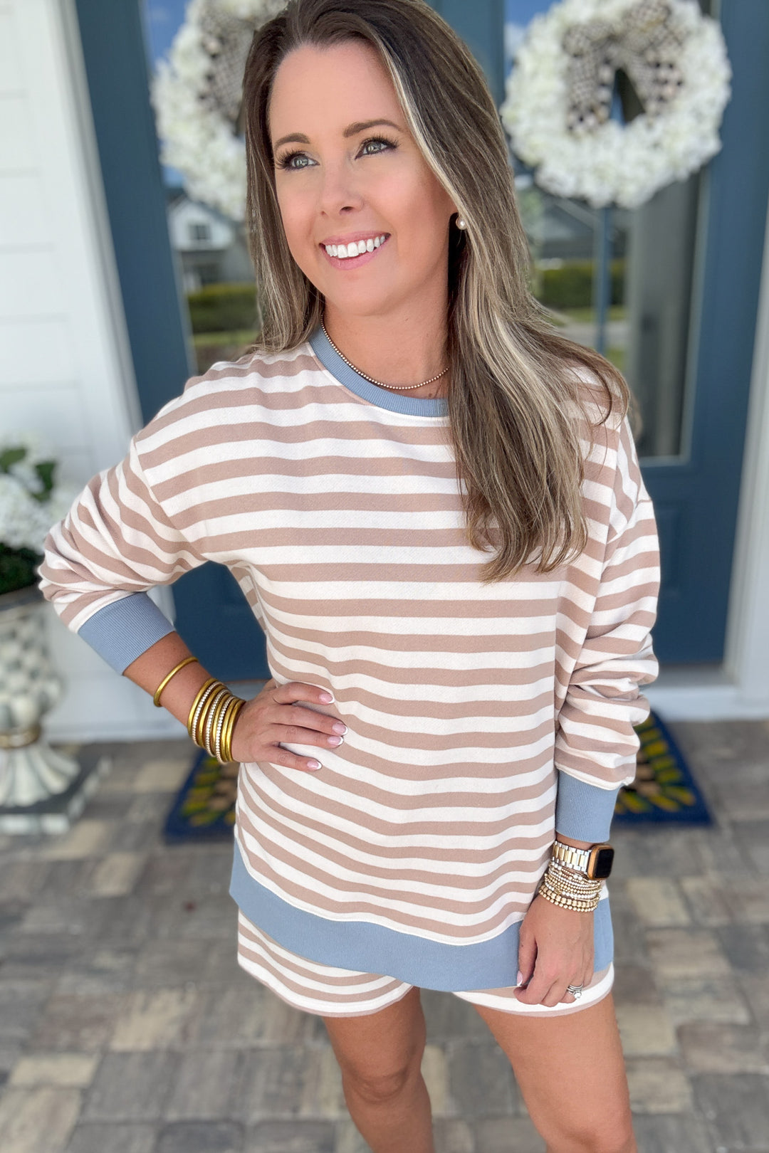 Z Supply: Low Key Stripe Short Evening Sand