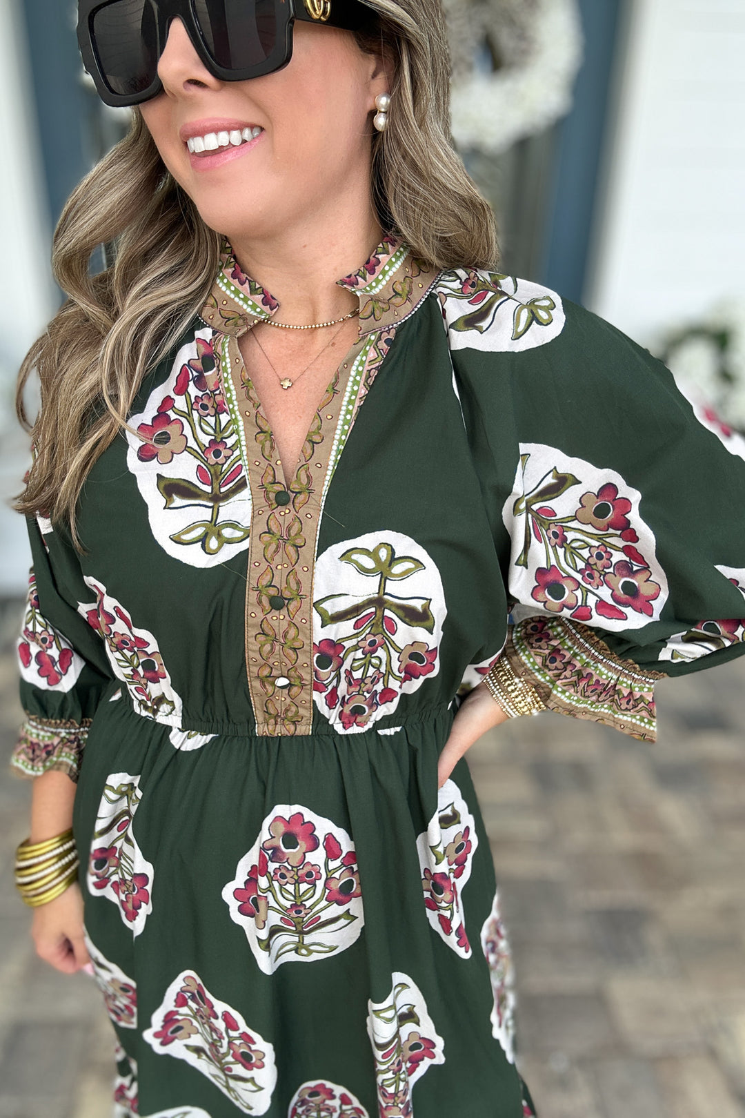 Where My Girls At Midi Dress - Hunter Green