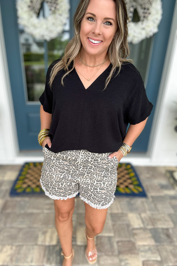 Get Rowdy Leopard Print Shorts