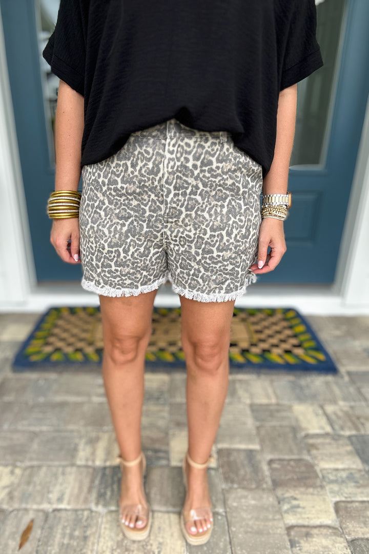 Get Rowdy Leopard Print Shorts