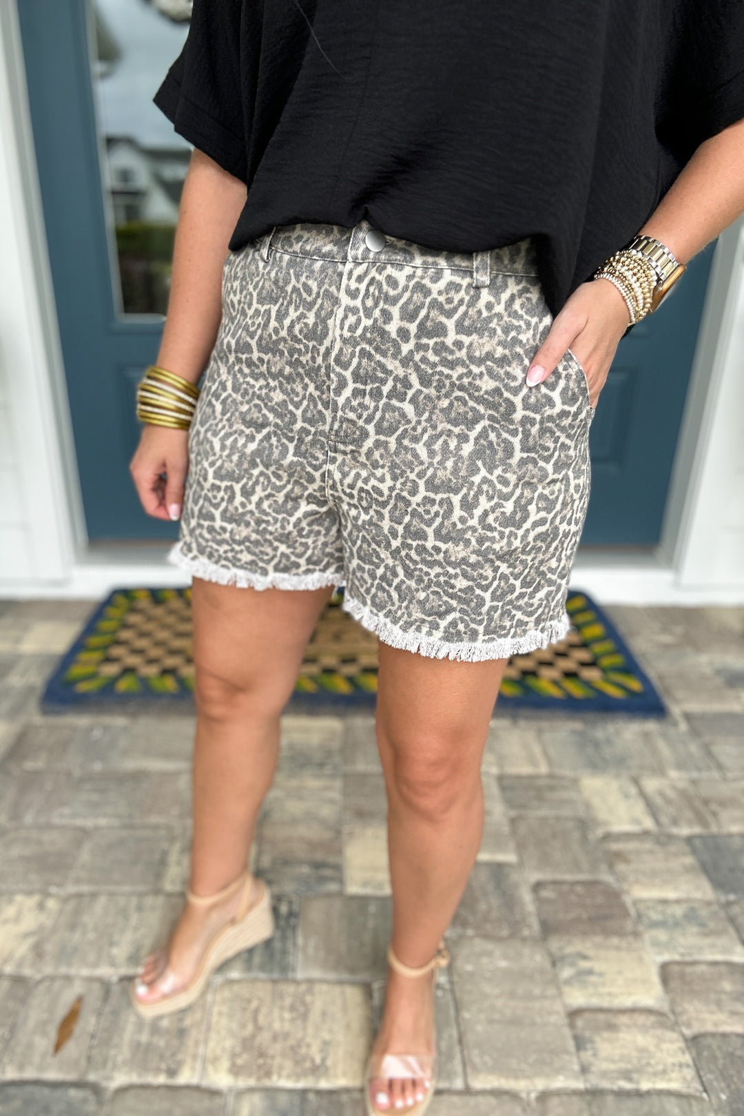 Get Rowdy Leopard Print Shorts