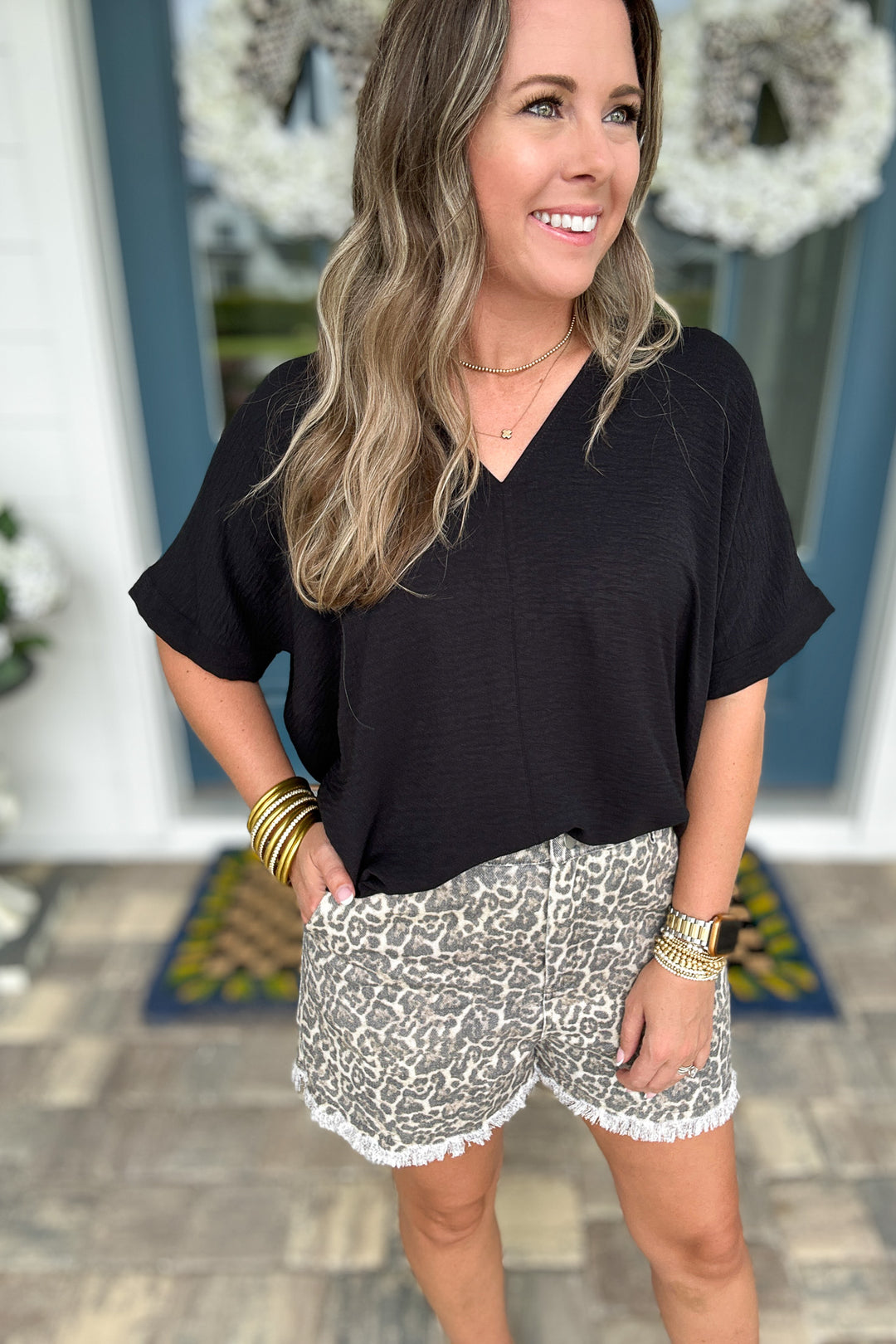 Get Rowdy Leopard Print Shorts