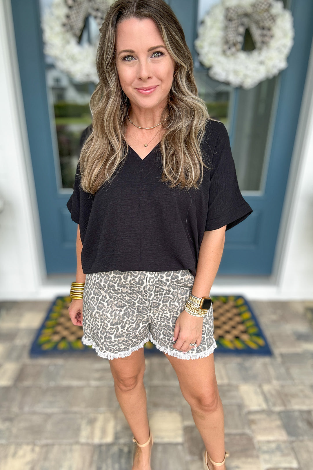 Get Rowdy Leopard Print Shorts