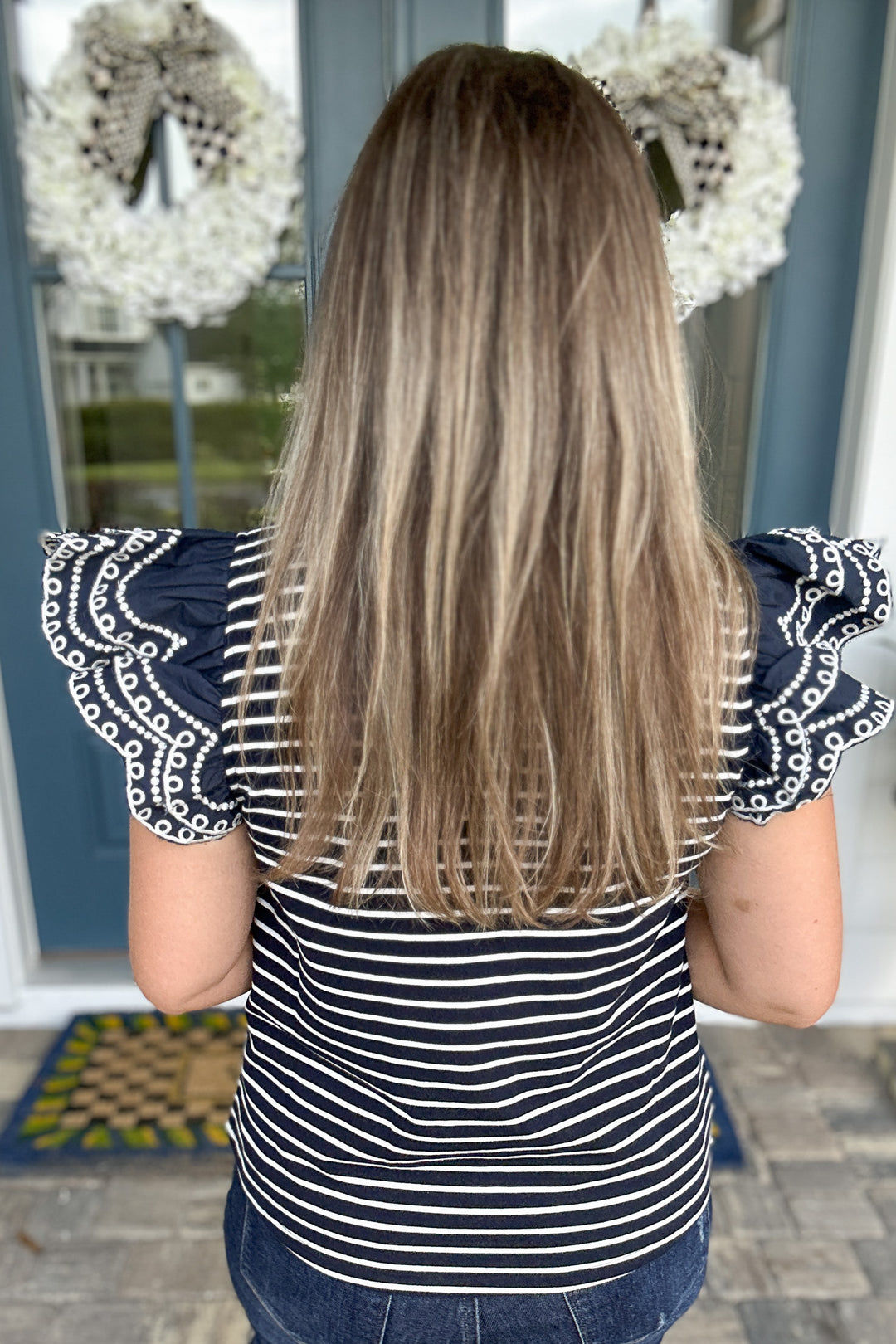 Pretty Does It Stripe Top - Navy