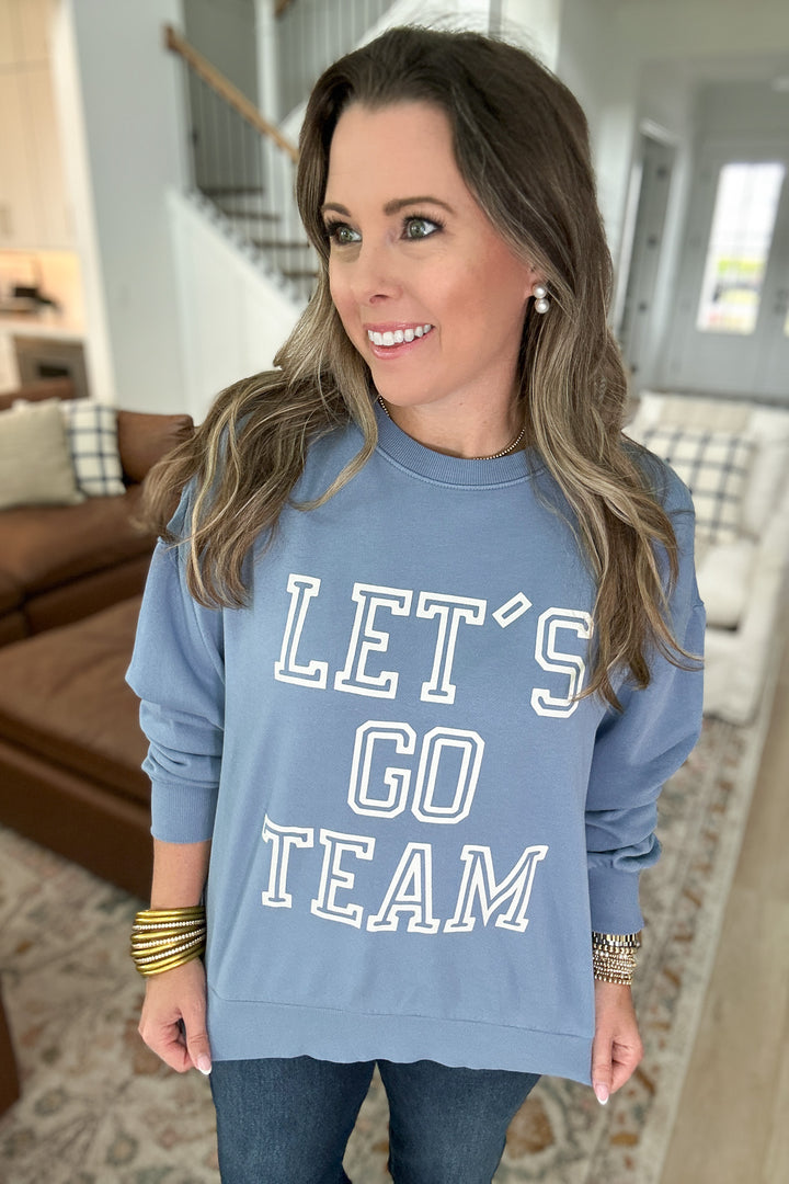 Z Supply: Go Team Sunday Sweatshirt - Storm Cloud