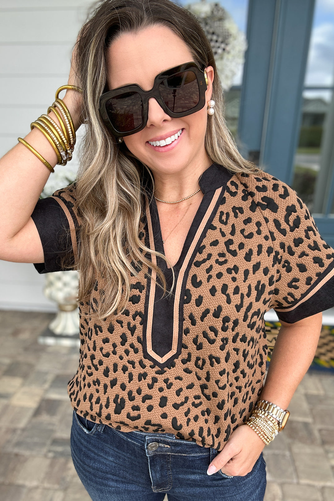 THML: Leopard In Love Knit Top
