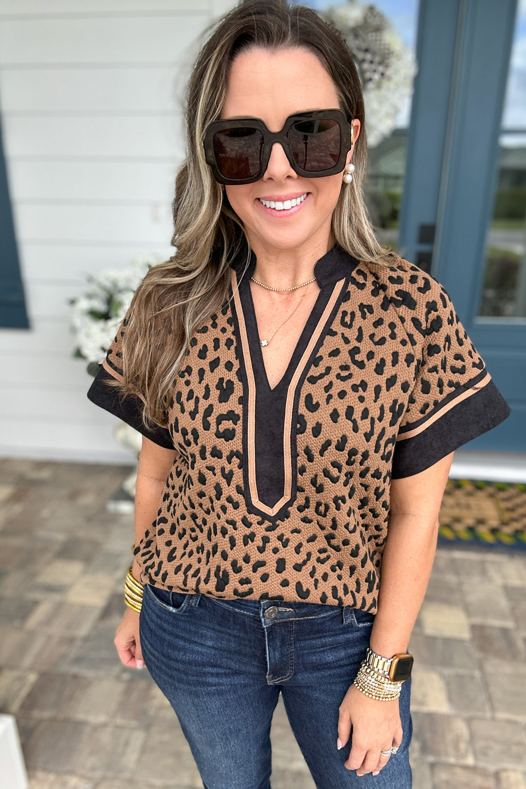 THML: Leopard In Love Knit Top
