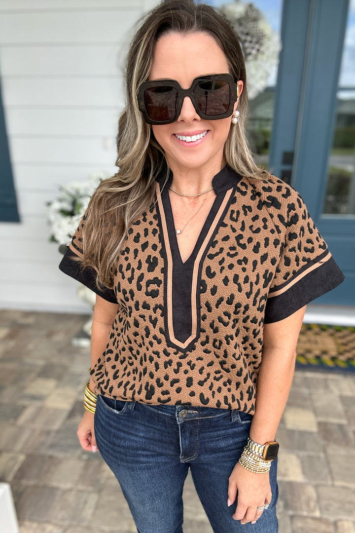 THML: Leopard In Love Knit Top