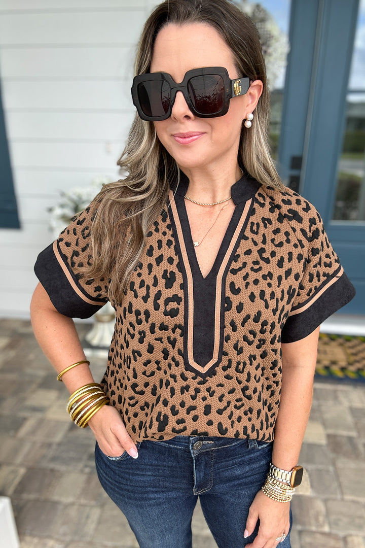 THML: Leopard In Love Knit Top