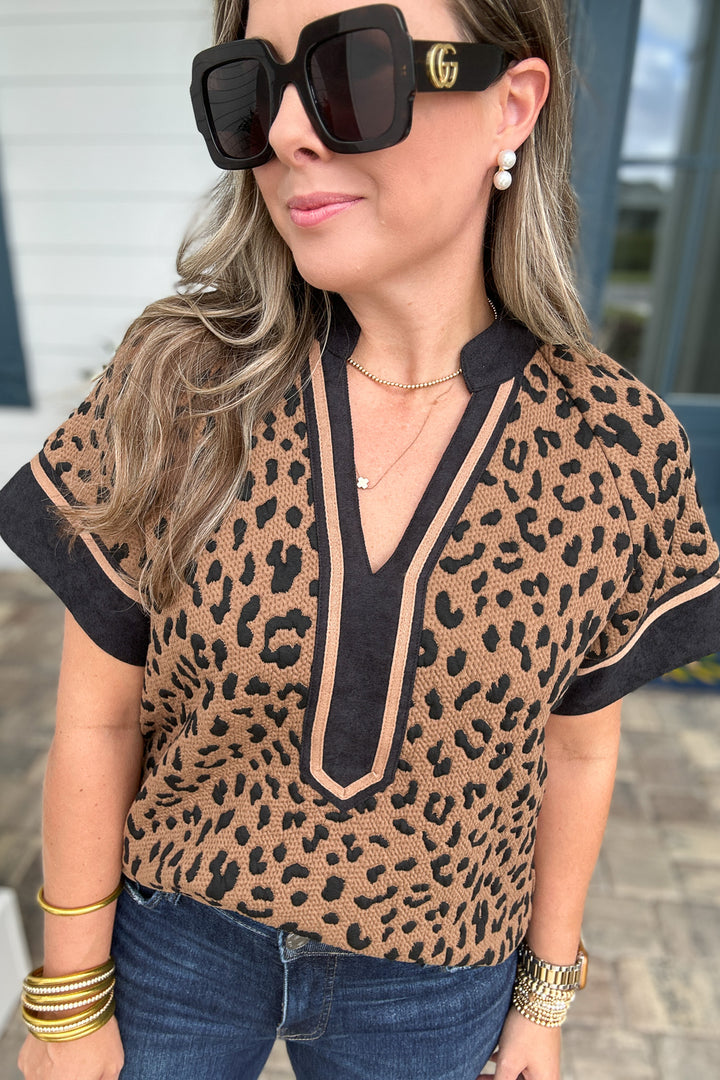 THML: Leopard In Love Knit Top