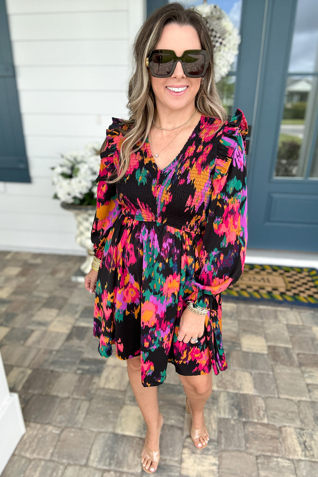 Ruffle Short Girl Of Fire Dress - Black