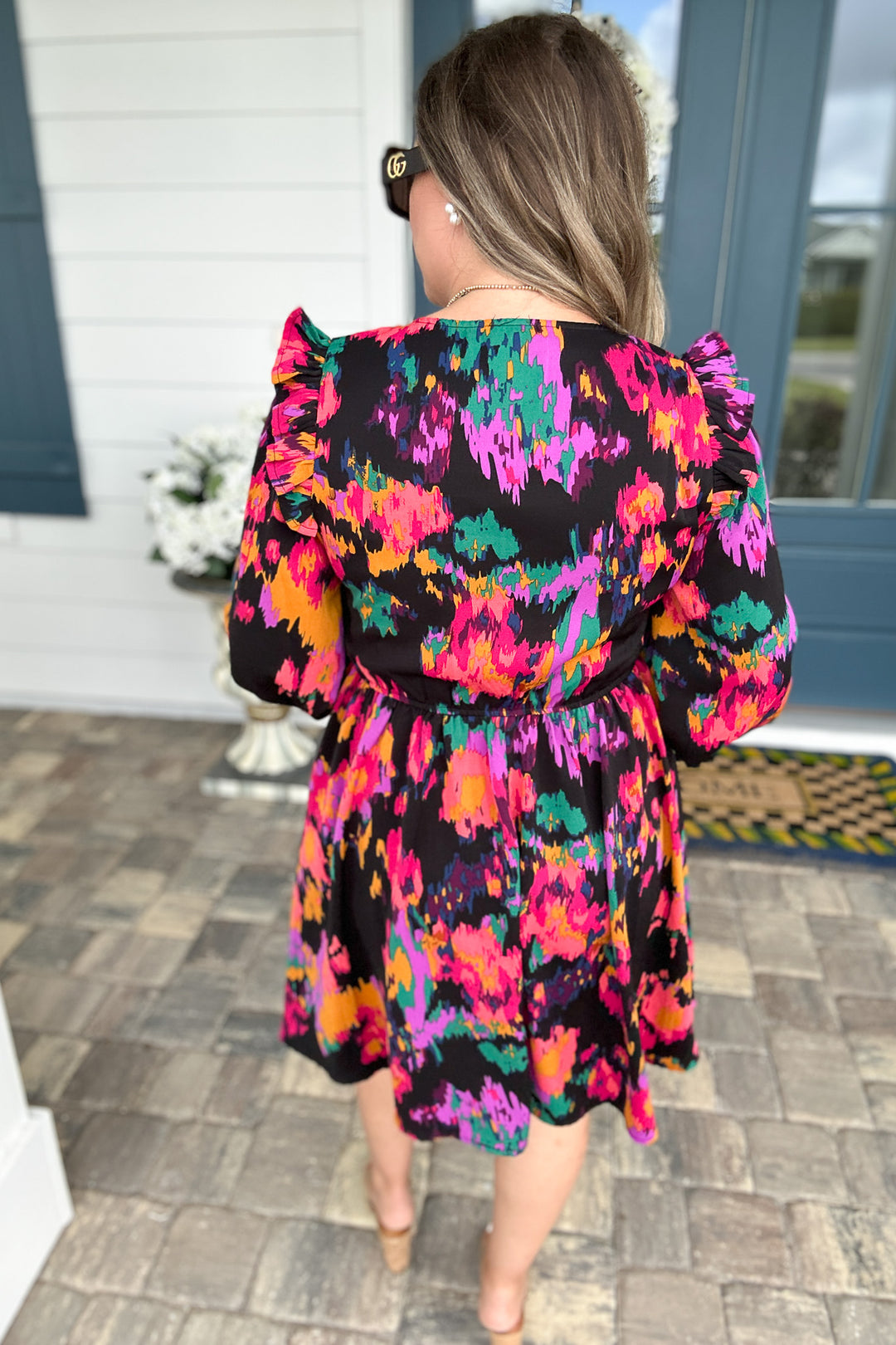 Ruffle Short Girl Of Fire Dress - Black