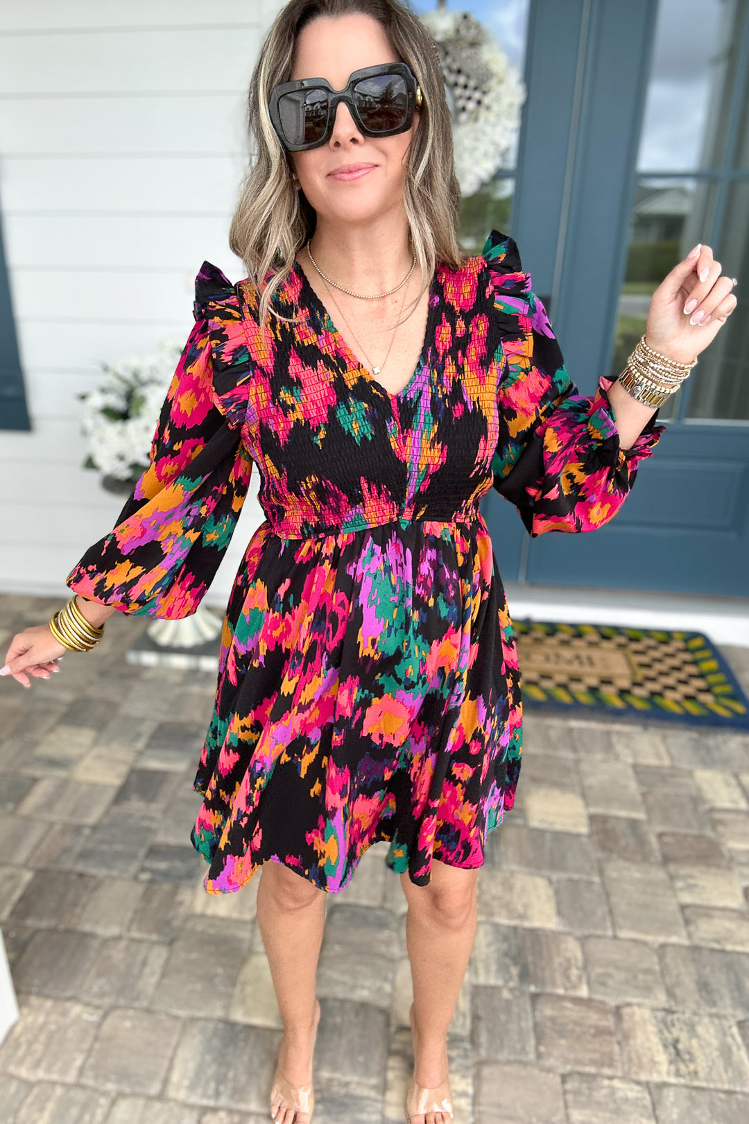 Ruffle Short Girl Of Fire Dress - Black